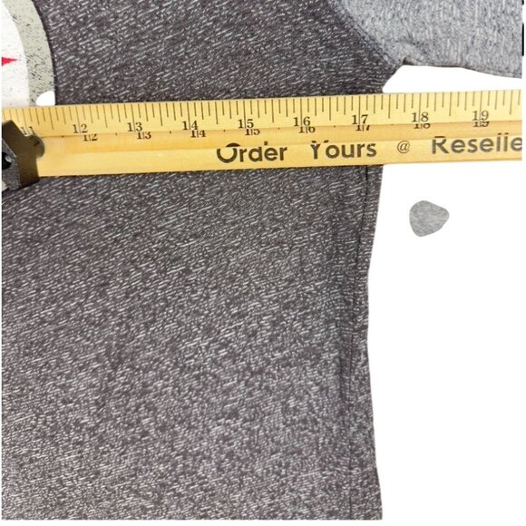 Pittsburgh Steelers T-Shirt Men S Majestic Charcoal Static Marled Raglan - Picture 7 of 9